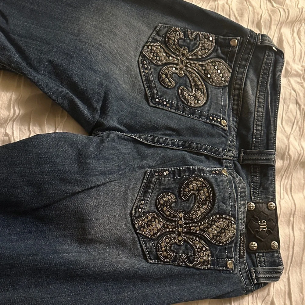 Miss Me Dark Blue Straight Jeans - Picture 4 of 4